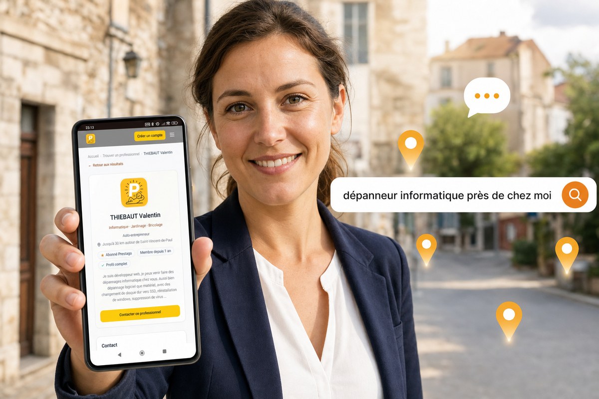 Illustration — Comment être visible sur Google et dans les recherches IA quand on est professionnel des services à domicile ?